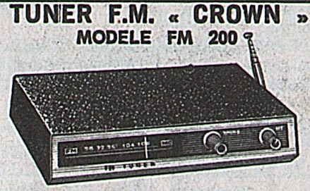 Crown (JP) Tuner  FM 200