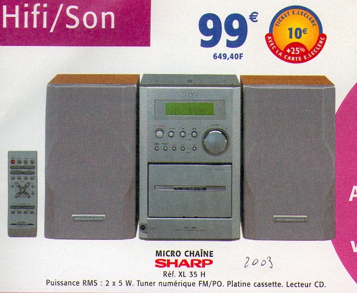 Sharp XL 35 H