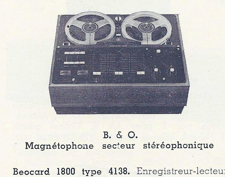 Bang & Olufsen  -  B&O Beocord 1800 type 4138 et 4132